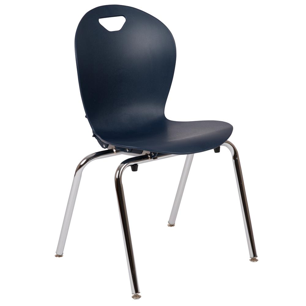 Advantage Titan Navy Student Stack School Chair - 18-inch