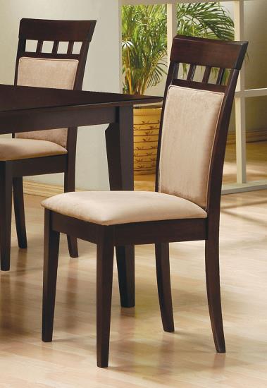 Gabriel Upholstered Side Chairs Cappuccino and Tan (Set of 2)