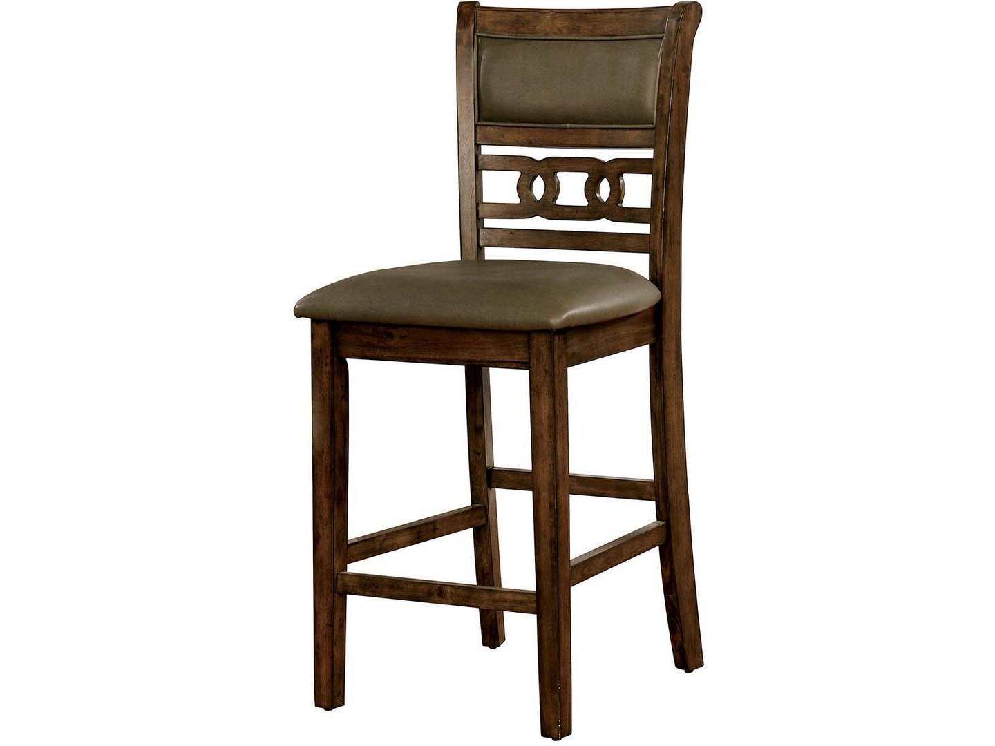 Flick Walnut & Gray Counter Height Chair (Set of 2)