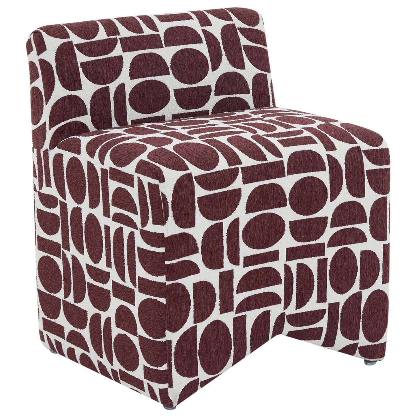 Pippa Stool, Merlot Geometric