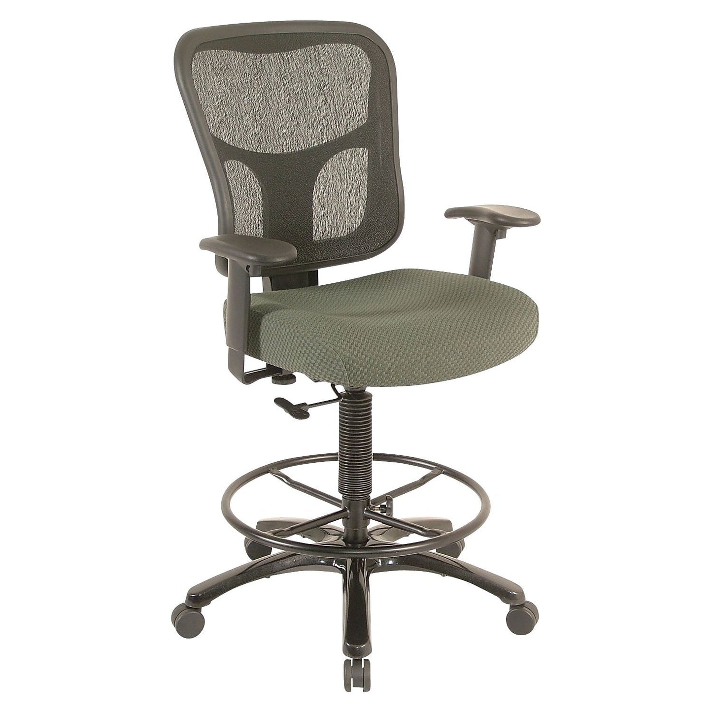Tempur-Pedic TP8200 Ergonomic Fabric Mid-Back Drafting Stool Olive TP8200-OLIVE