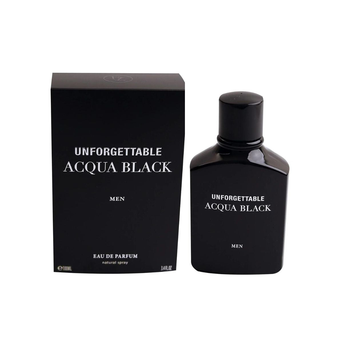 Unforgettable Acqua Black For Men by Lorientale Fragrances Eau de Parfum Spray 3.3 oz