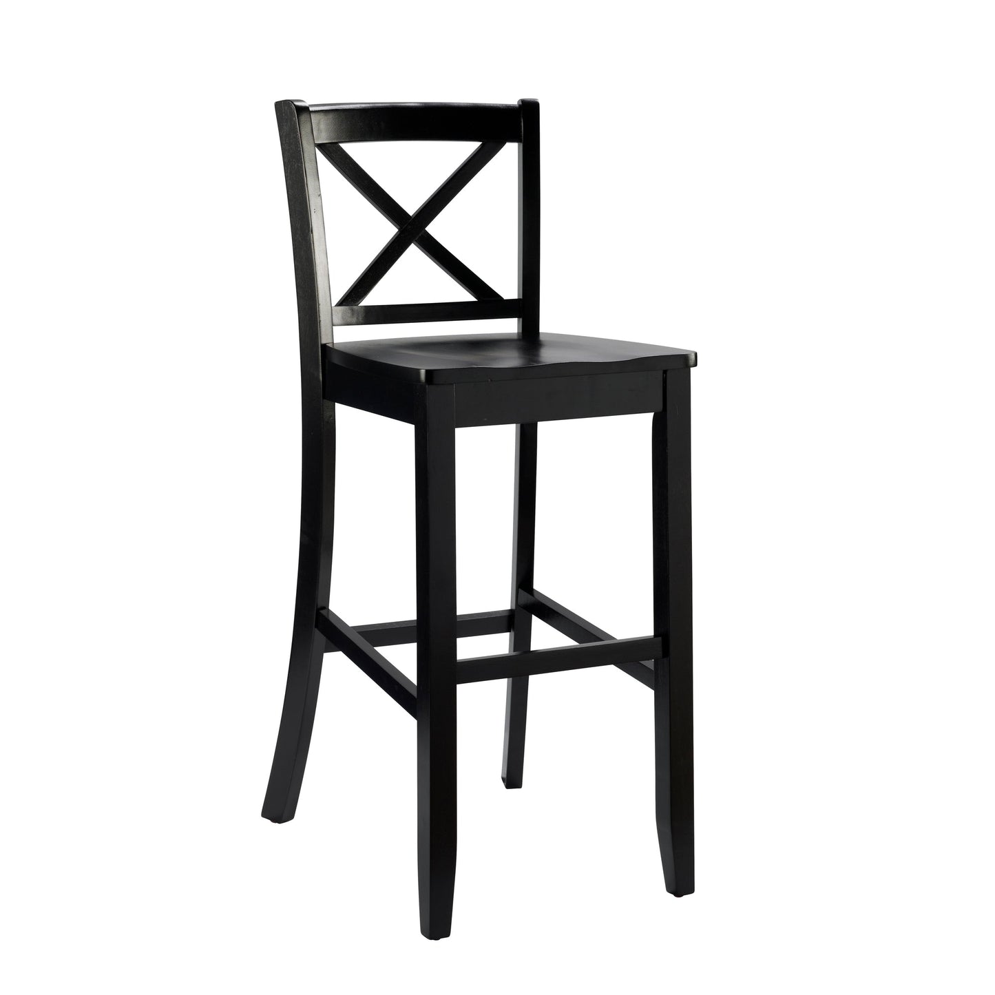 Black 30 In X Back Bar Stool