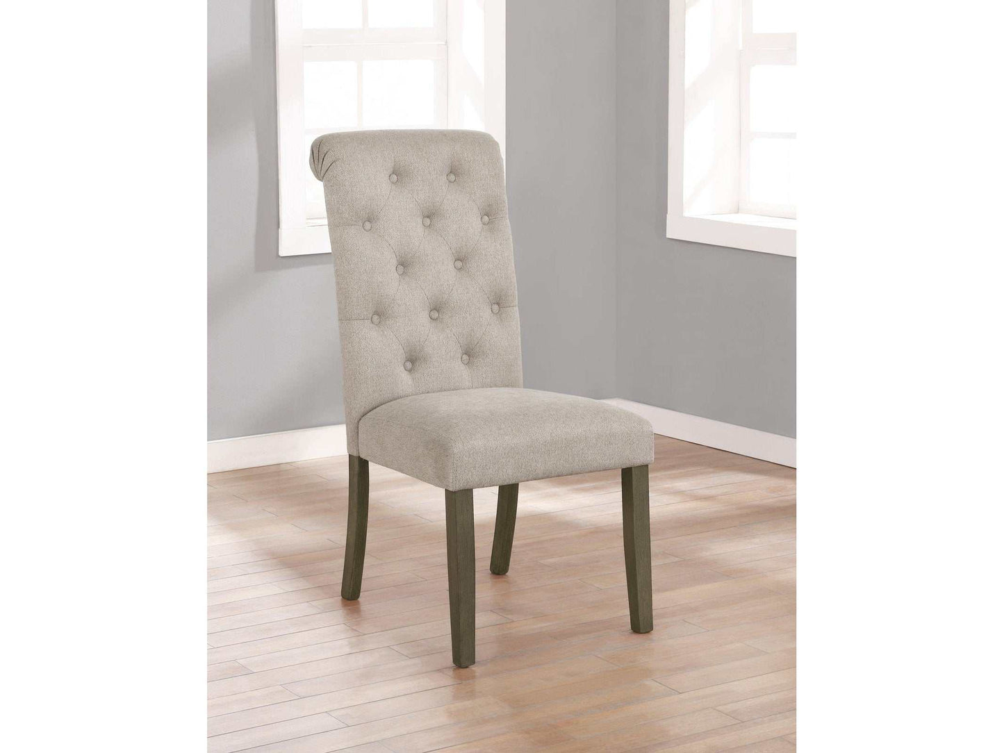 Jonell Rustic Brown & Beige Side Chairs (Set of 2)