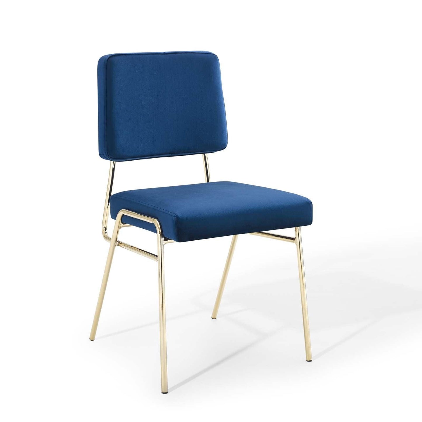 Craft Performance Velvet Dining Side Chair Gold Navy