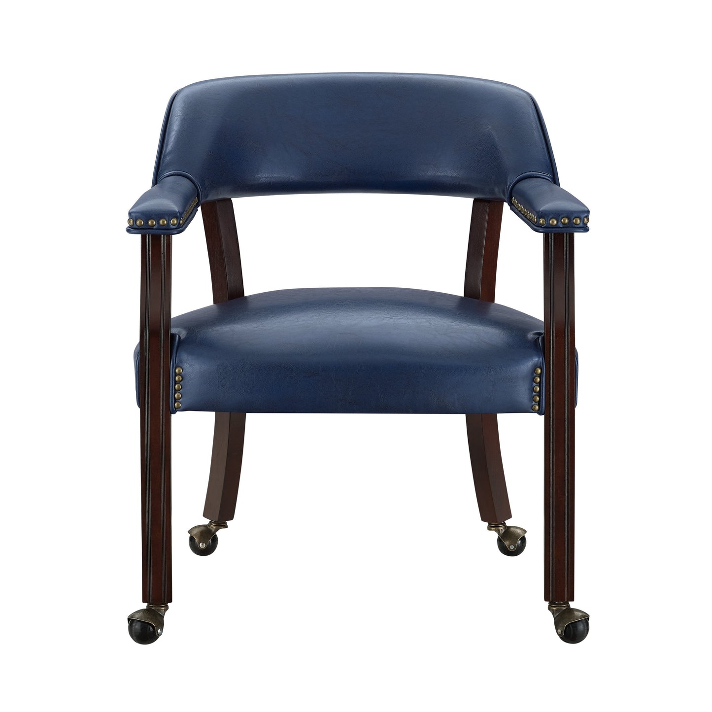 Seren Medium Cherry Navy Arm Chair with Casters