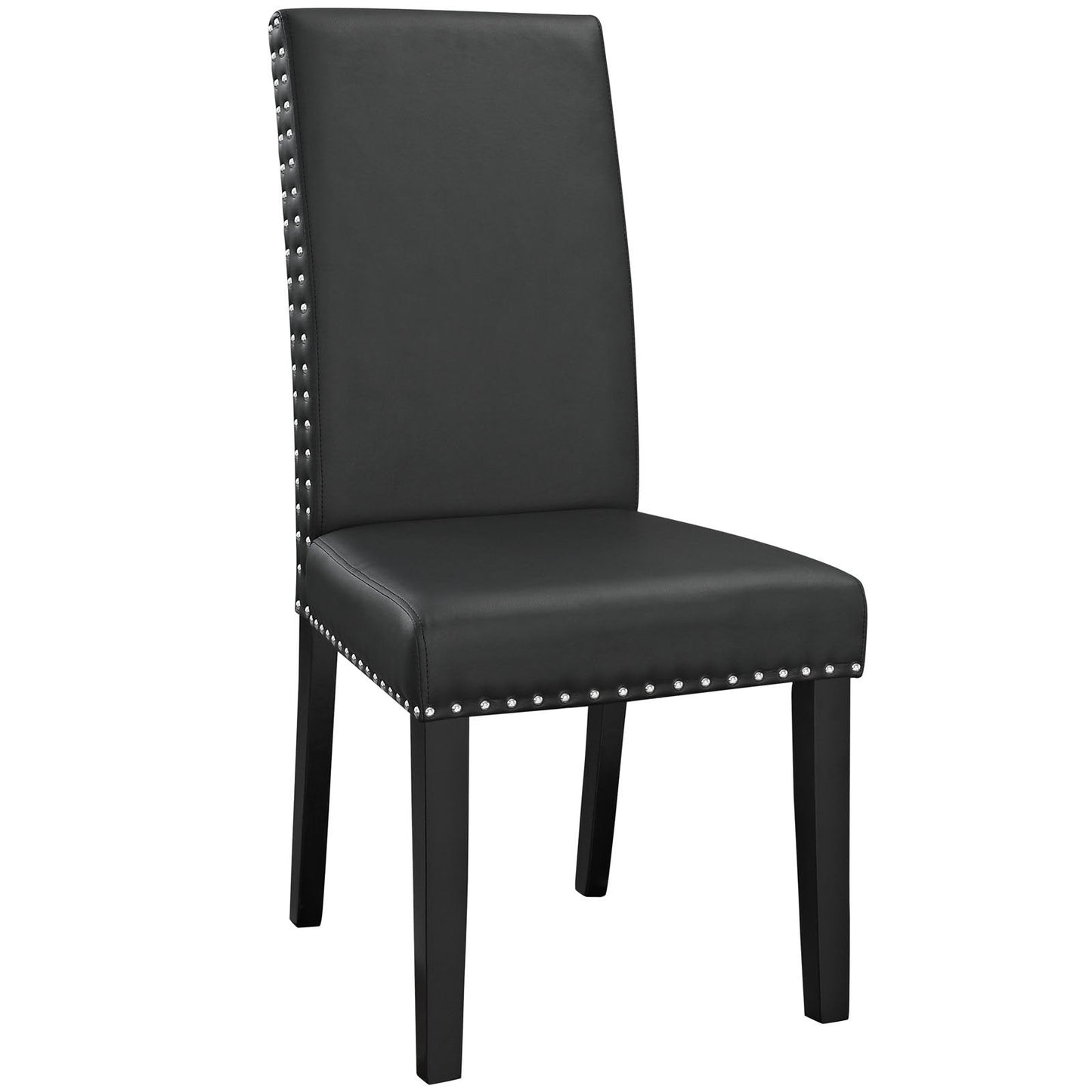 Parcel Dining Faux Leather Side Chair Black