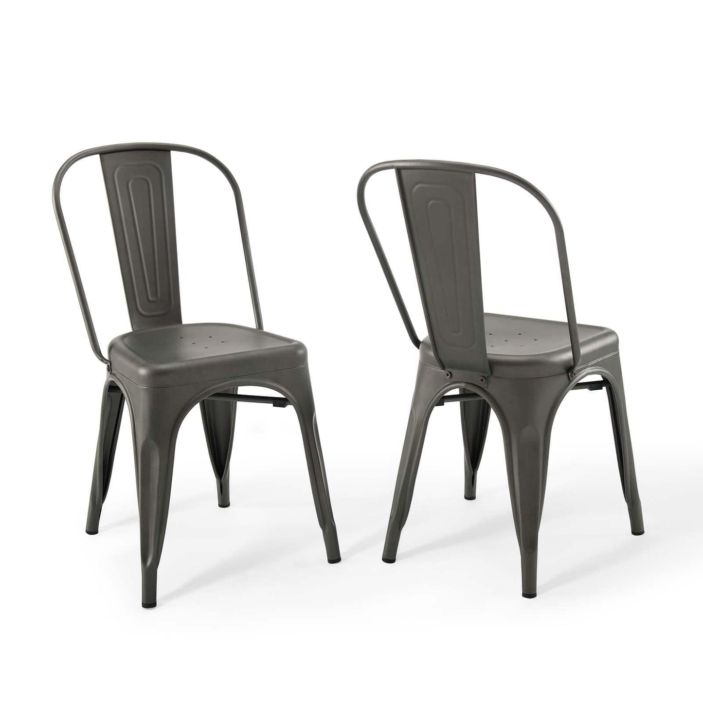 Promenade Bistro Dining Side Chair Set of 2 Gunmetal