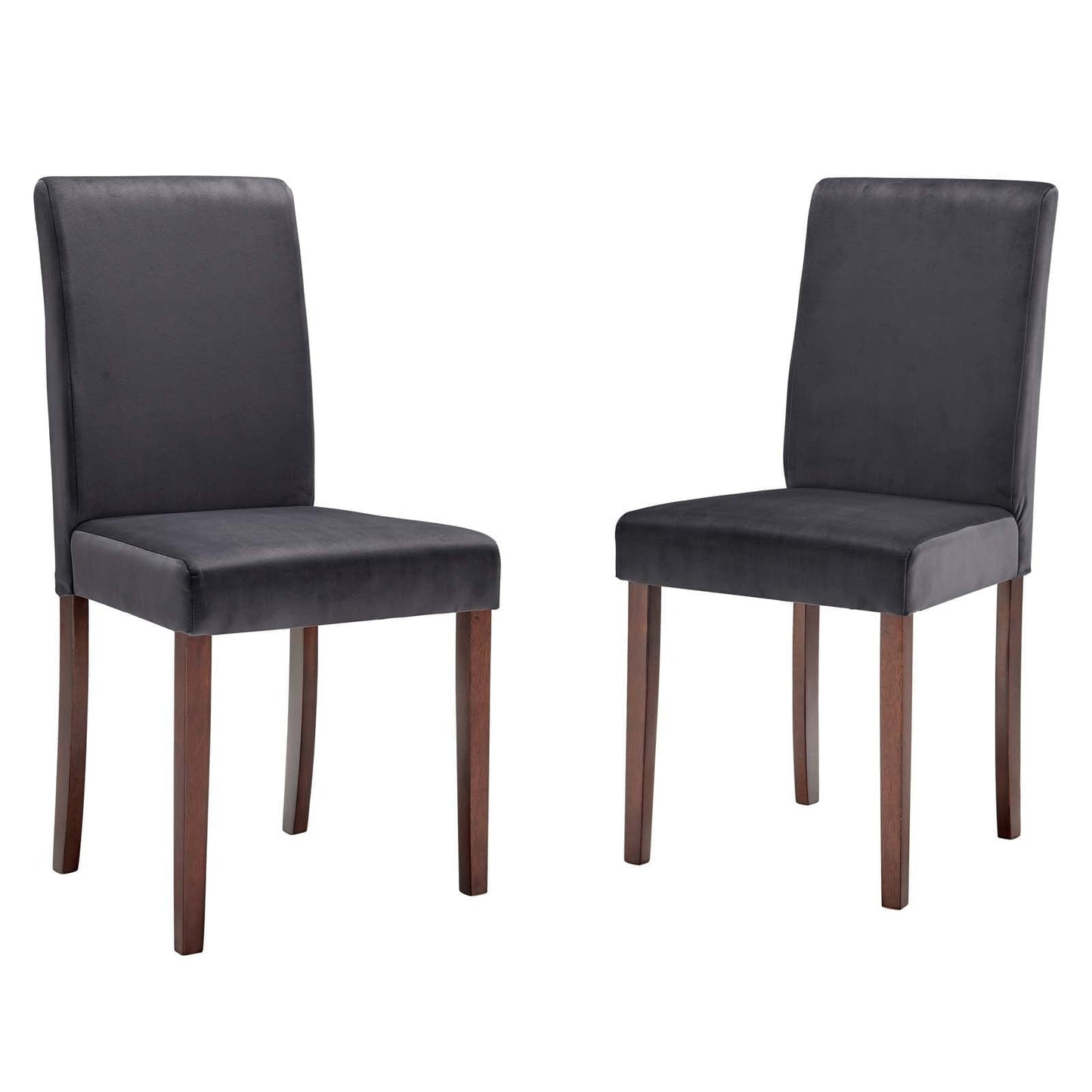 Prosper Upholstered Velvet Dining Side Chair Set of 2 Gray