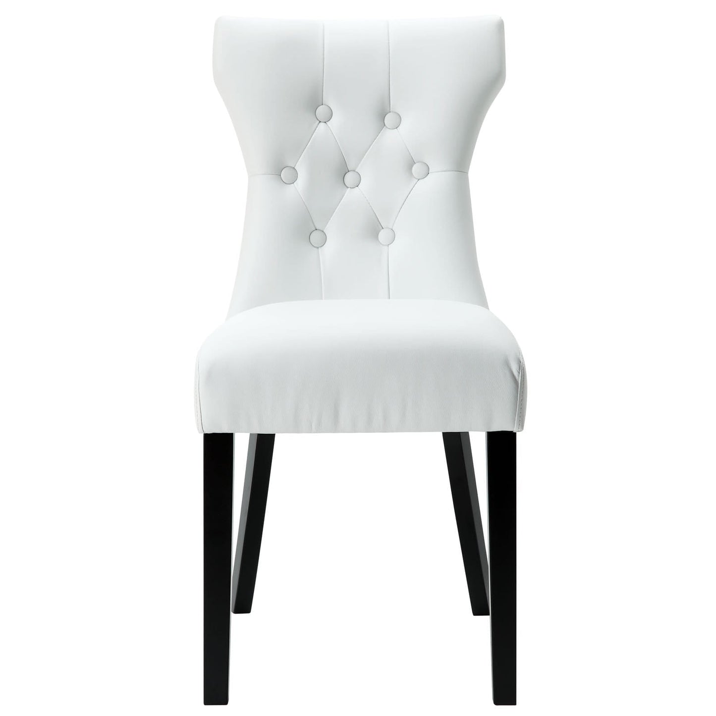 Silhouette Dining Vinyl Side Chair White