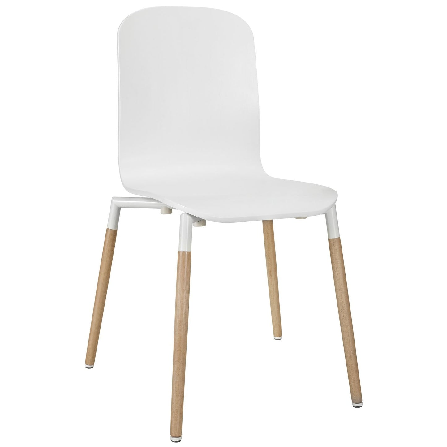 Stack Dining Wood Side Chair White