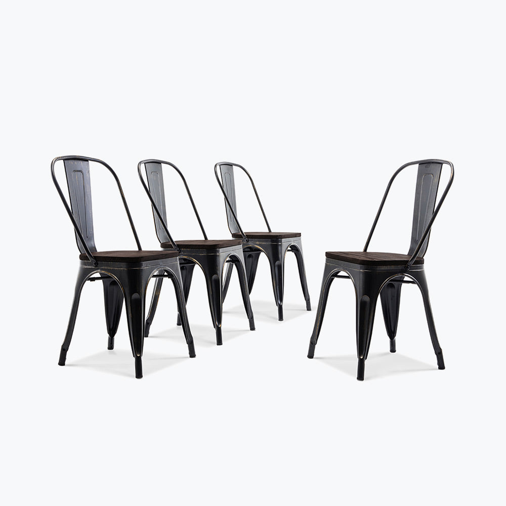 Alexander Dining Chair w/ Wood Seat (Set of 4)