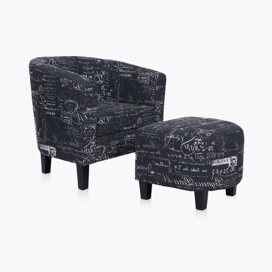 Lydia Chair with Ottoman Set