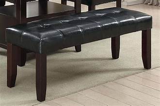 Dalila Tufted Upholstered Dining Bench Cappuccino and Black