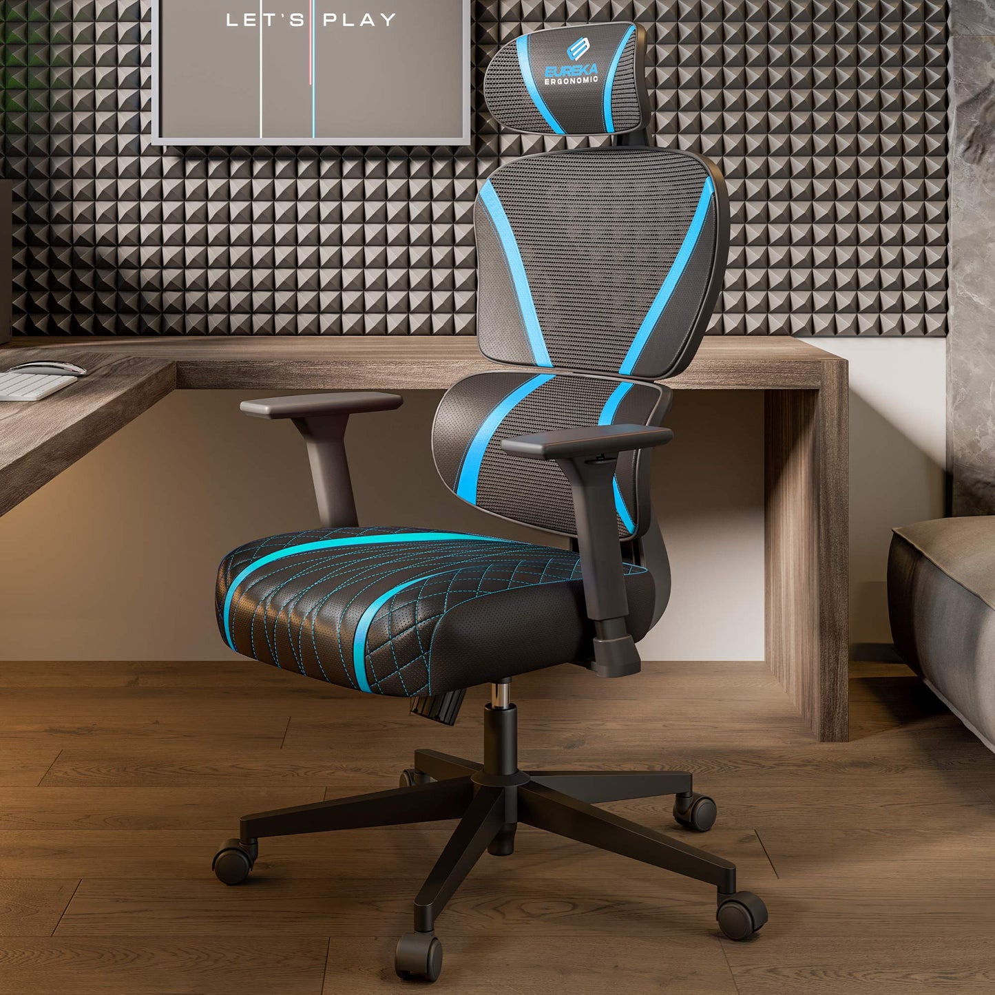 Norn, Ergonomic Chair, Blue