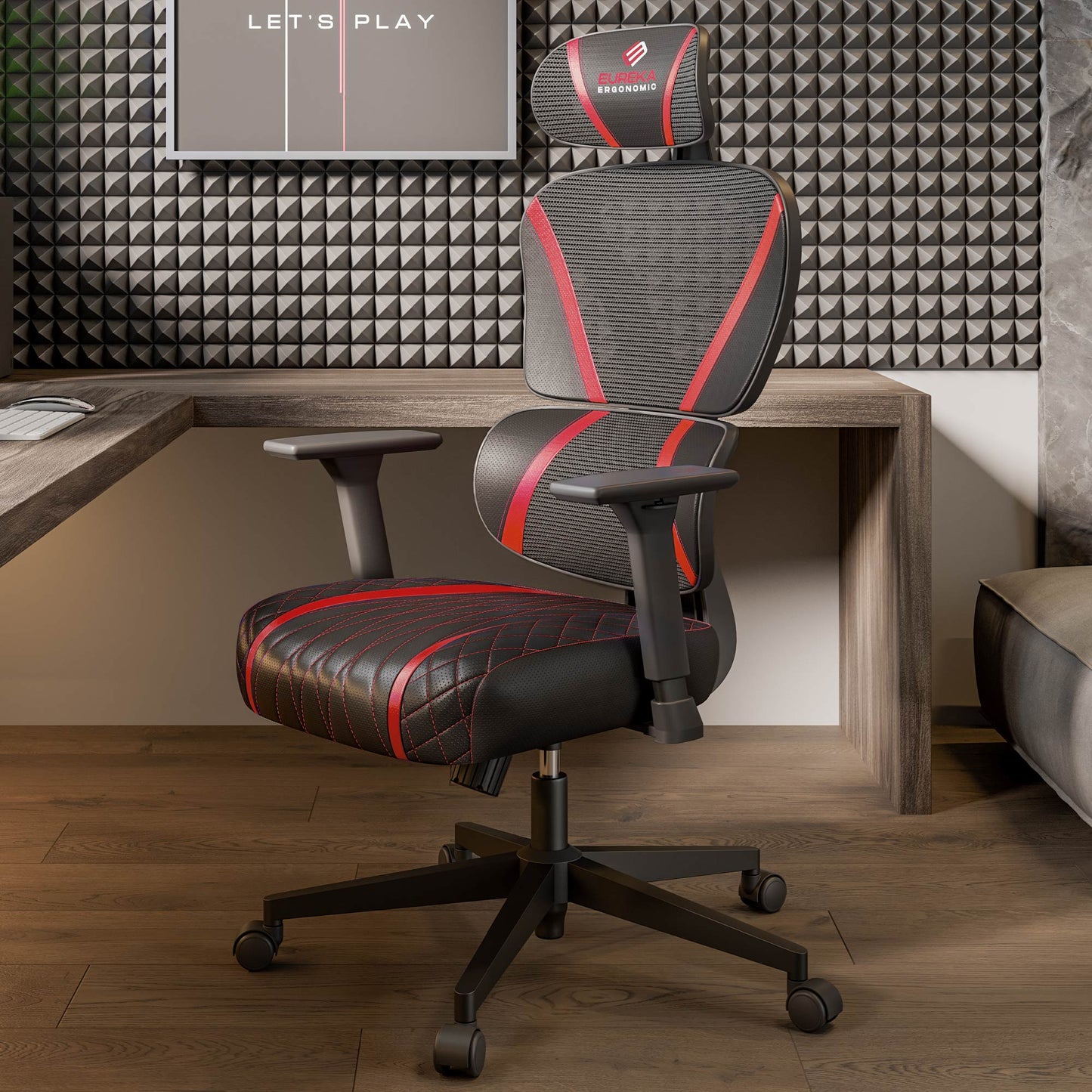 Norn, Ergonomic Chair, Red