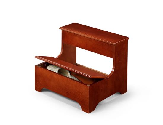 Luke 2-tier Step Stool with Hidden Storage Warm Brown