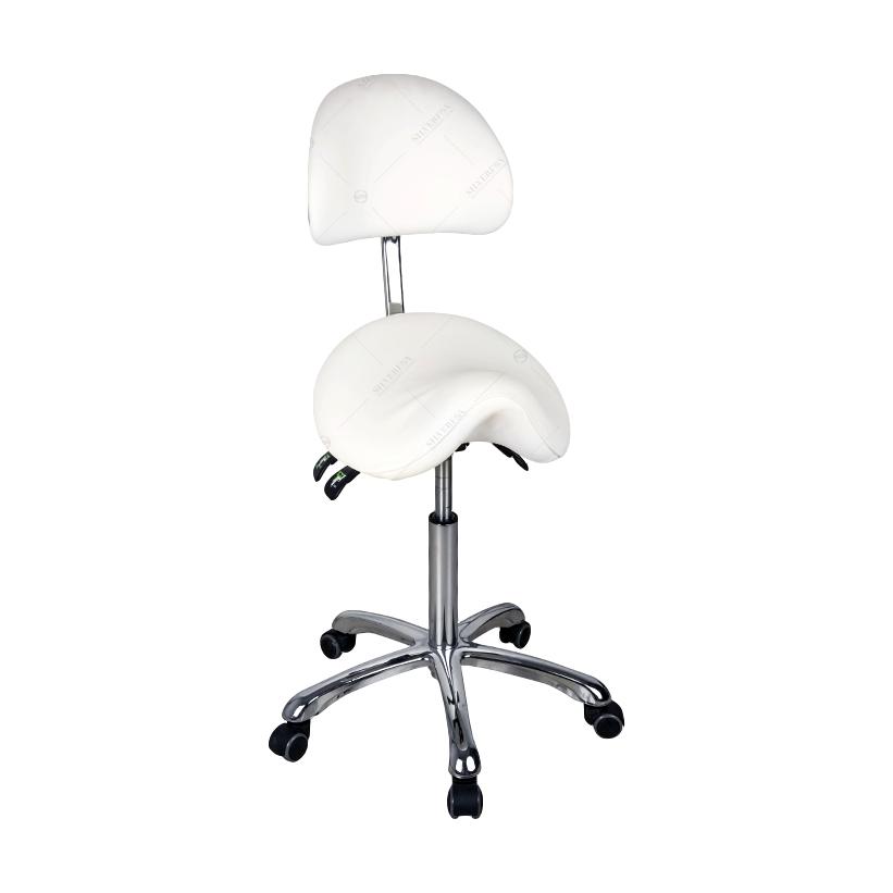 Silverfox Saddle Stool with Back