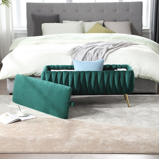 42.13" Emerald Storage Ottoman - Entryway Padded Footstool