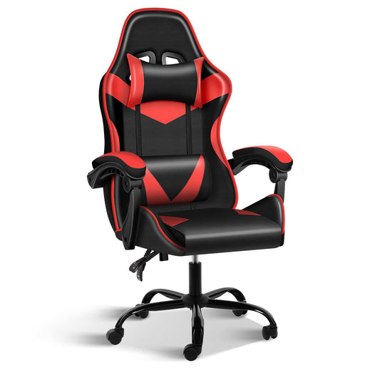 Ergonomic Backrest and Seat Height Adjustable Swivel Recliner Racing Office Computer Video Game Chair