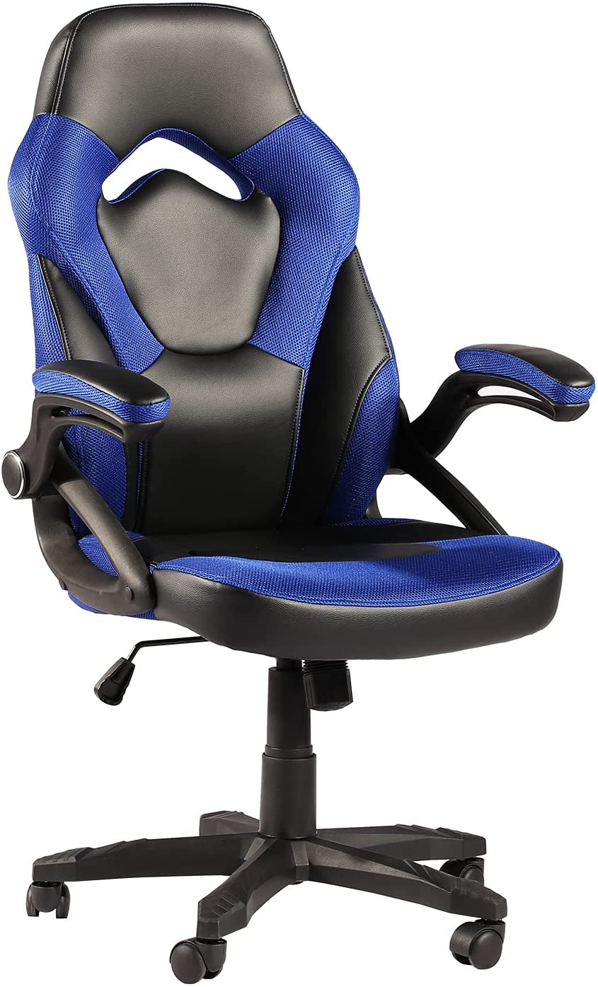 Gaming Racing Ergonomic High-Back Computer Chair, Adjustable Seat Height, Flip Up Arms