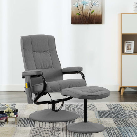 Massage Recliner With Footrest Fabric