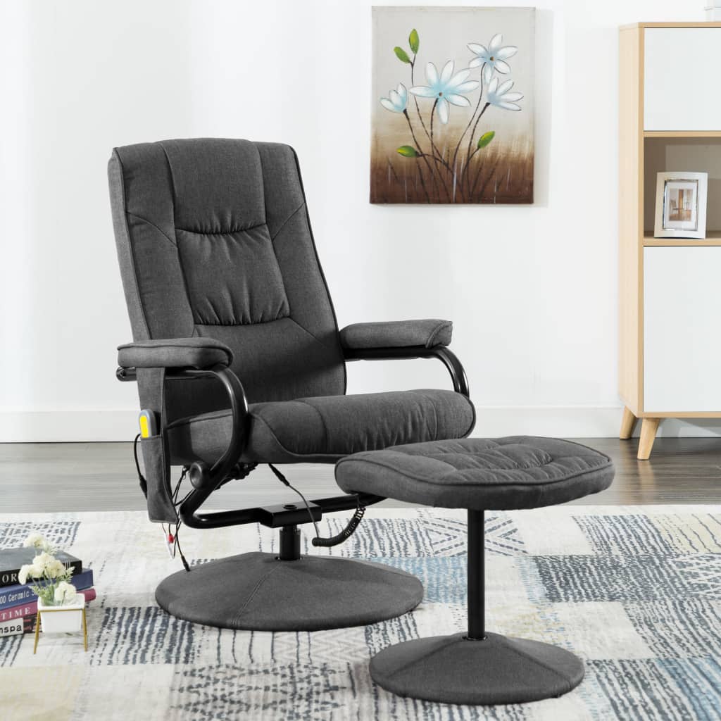 Massage Recliner With Footrest Fabric