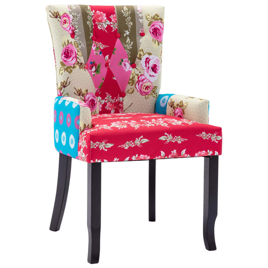 French Chair with Patchwork Design Fabric