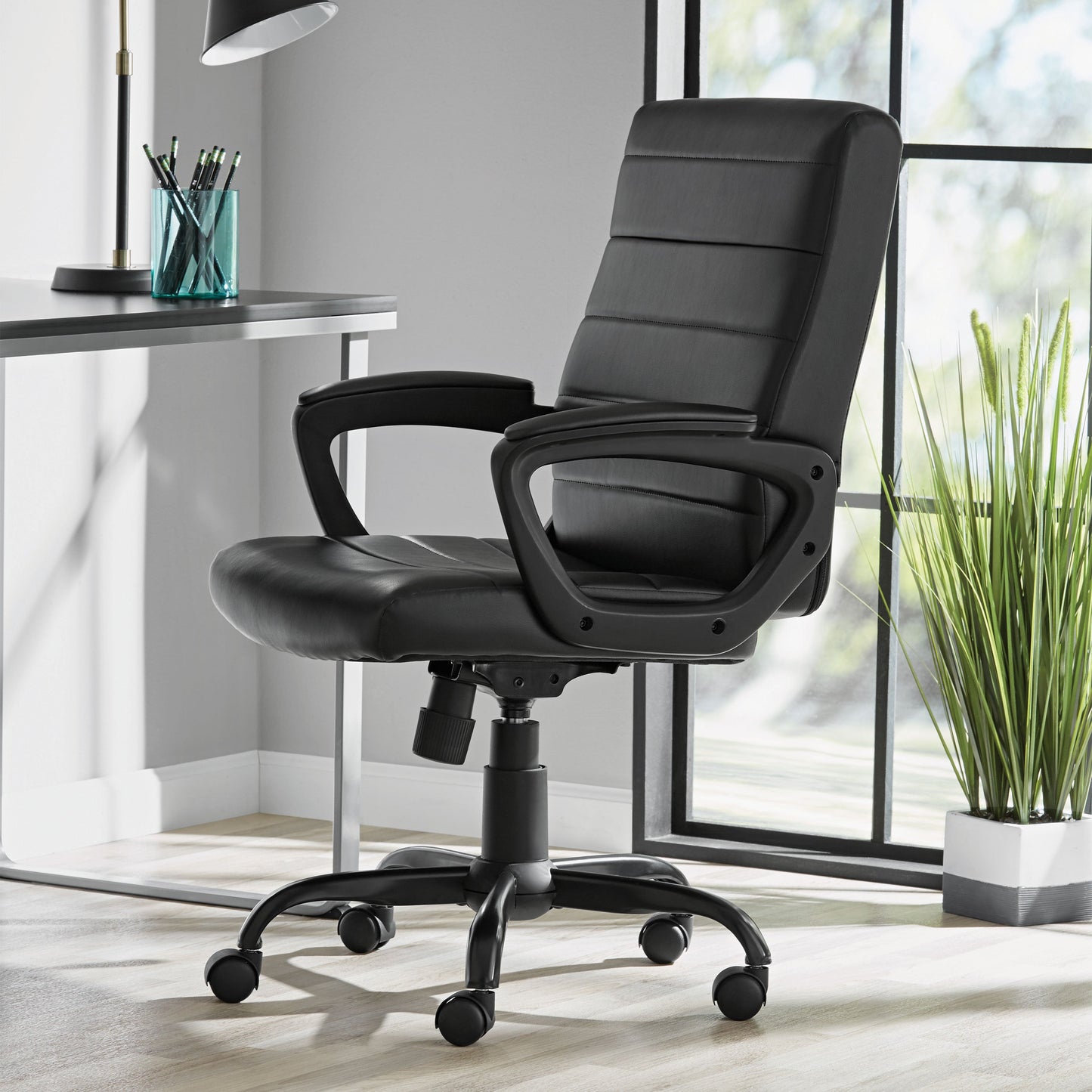 Executive Mid-Back Bonded Leather Office Chair