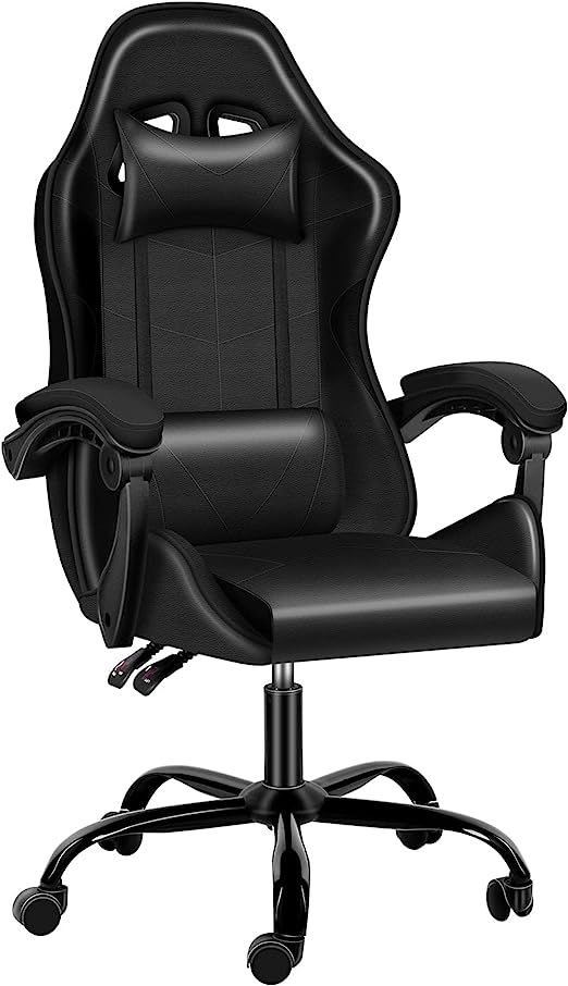Ergonomic Backrest and Seat Height Adjustable Swivel Recliner Racing Office Computer Video Game Chair