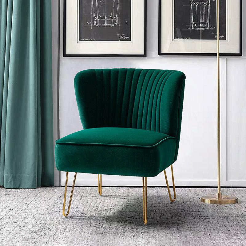 Ainhoa Velvet Tufted Back Accent Chair - Hulala Home