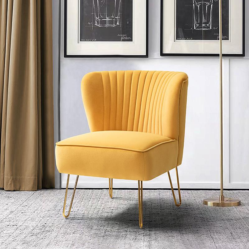 Ainhoa Velvet Tufted Back Accent Chair - Hulala Home