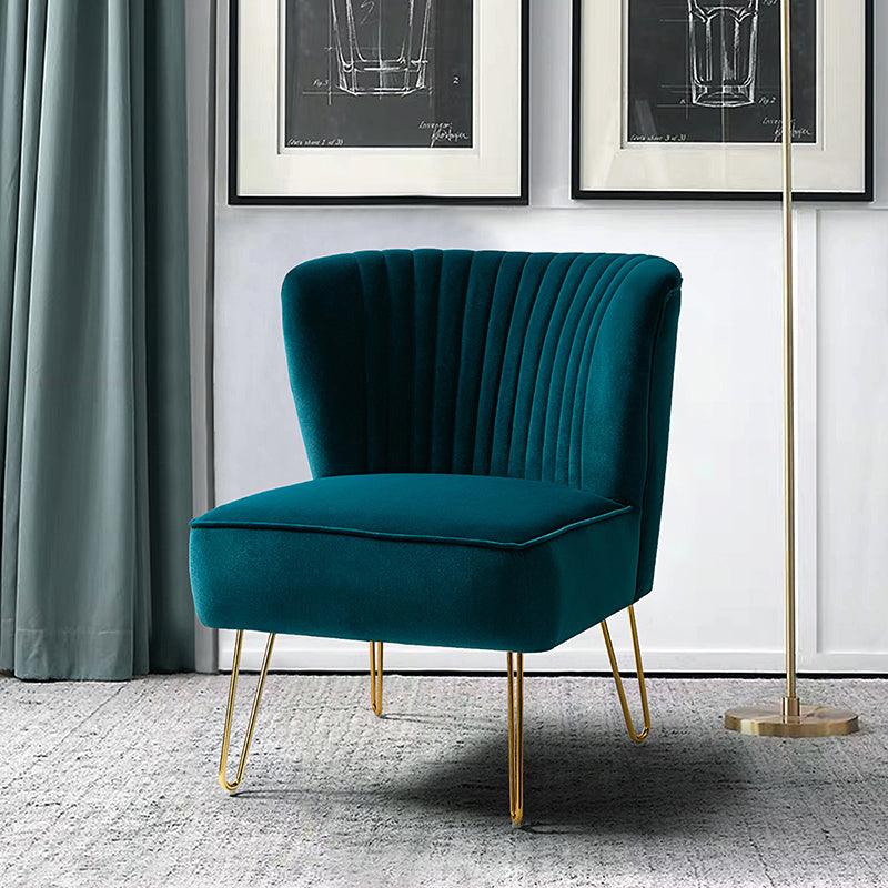 Ainhoa Velvet Tufted Back Accent Chair - Hulala Home