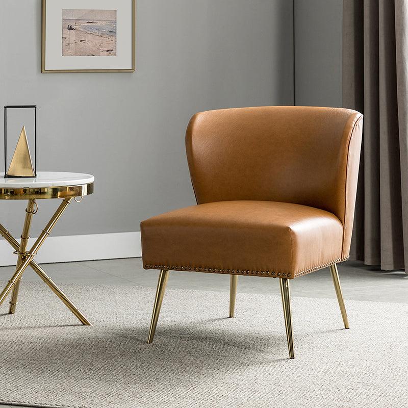 Angela Leather Side Chair - Hulala Home