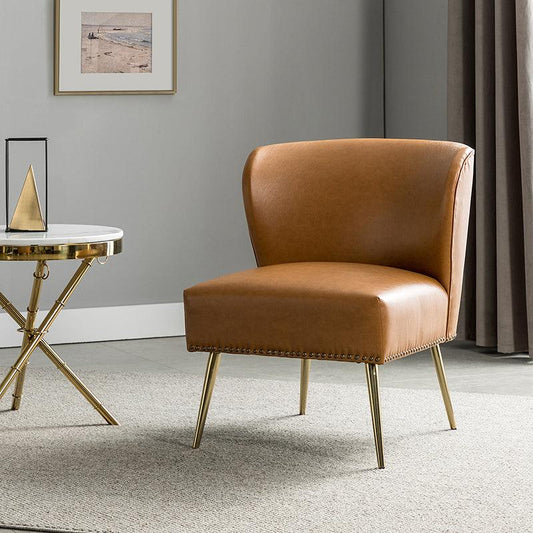 Angela Leather Side Chair - Hulala Home