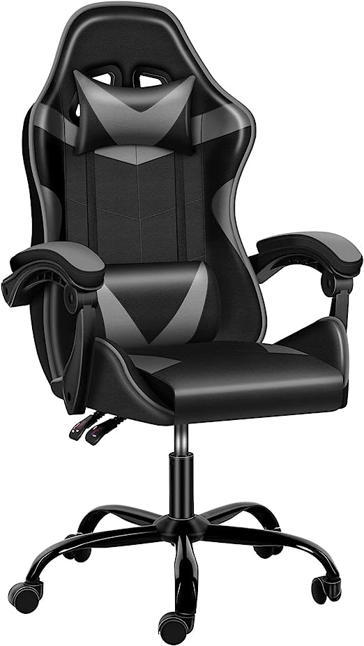 Ergonomic Backrest and Seat Height Adjustable Swivel Recliner Racing Office Computer Video Game Chair