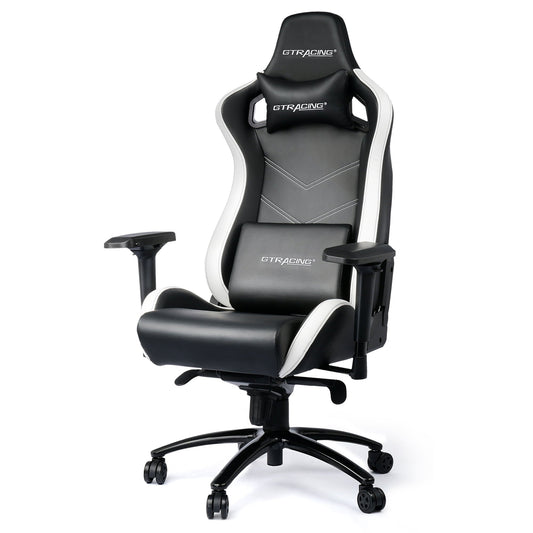 Gtracing Gaming Chair Big and Tall High Back Home Office Chair with 4D Armrests, White