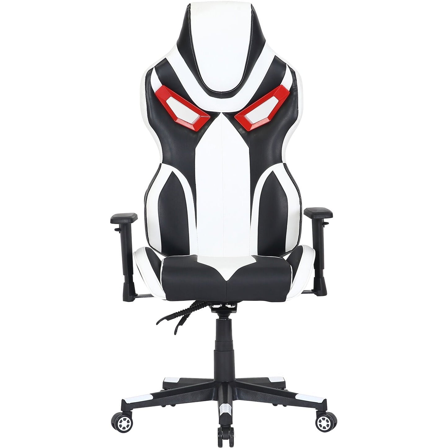 Hanover Commando White, Black & Red Ergonomic Racer Gaming Chair | Height Adjustable Gas Lift | 180 Degree Tilt Recline | High Quality Padding | HGC0111