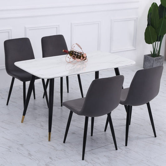 Set of 4 Curved Dining Chairs Dining Chairs Living and Home