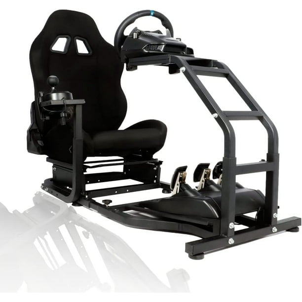 Marada Sim Racing Cockpit Stand Adjustable with Game Seat Fit for Logitech G29 G920 Thrustmaster