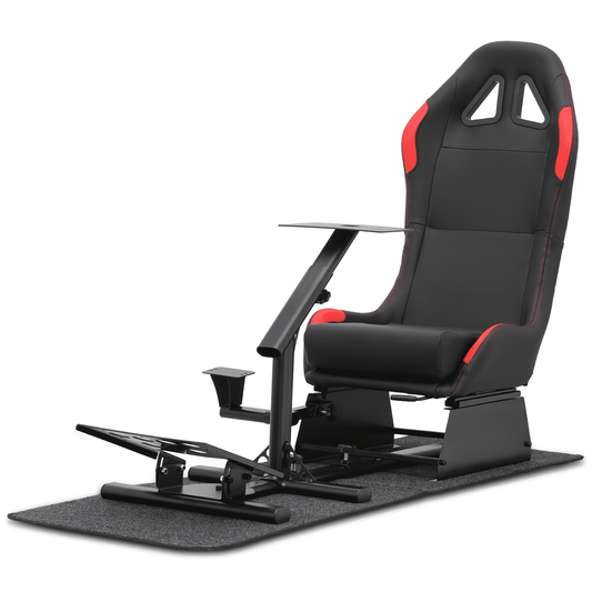 MoNiBloom Racing Simulator Cockpit Gaming Chair Game Seat Fit for Logitech G25, G27, G29, G920 Thrustmaster T500RS, T300RS, PS5 Xbox Steering Wheel Stand, Red