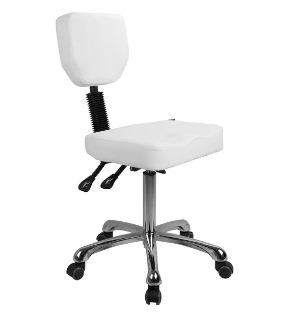 Silverfox Square Stool with Back Rest