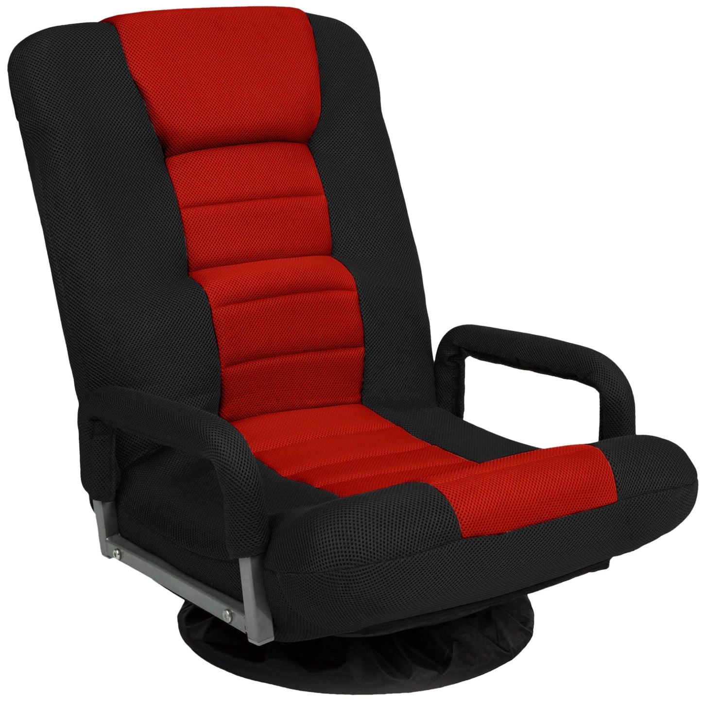 Gaming Floor Chair w/ 360-Degree Swivel, Armrest, Adjustable Backrest