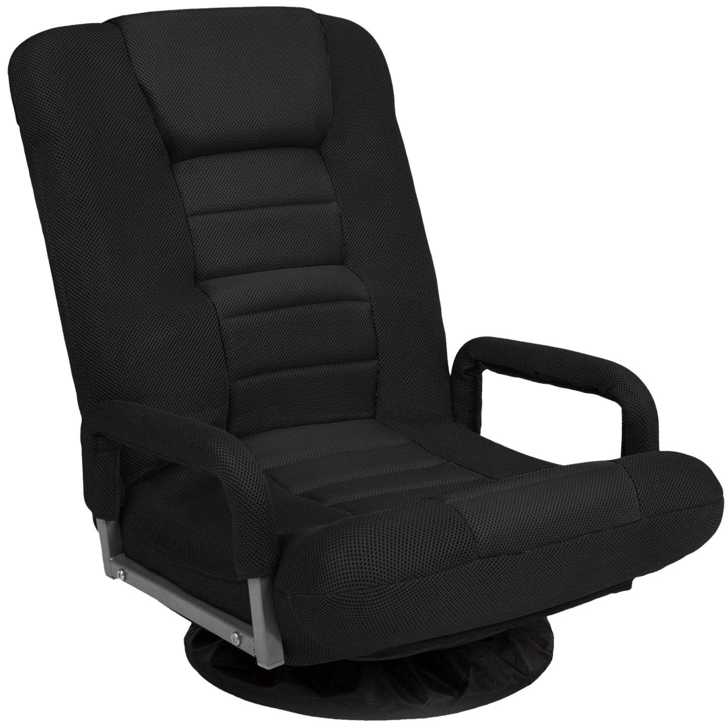 Gaming Floor Chair w/ 360-Degree Swivel, Armrest, Adjustable Backrest