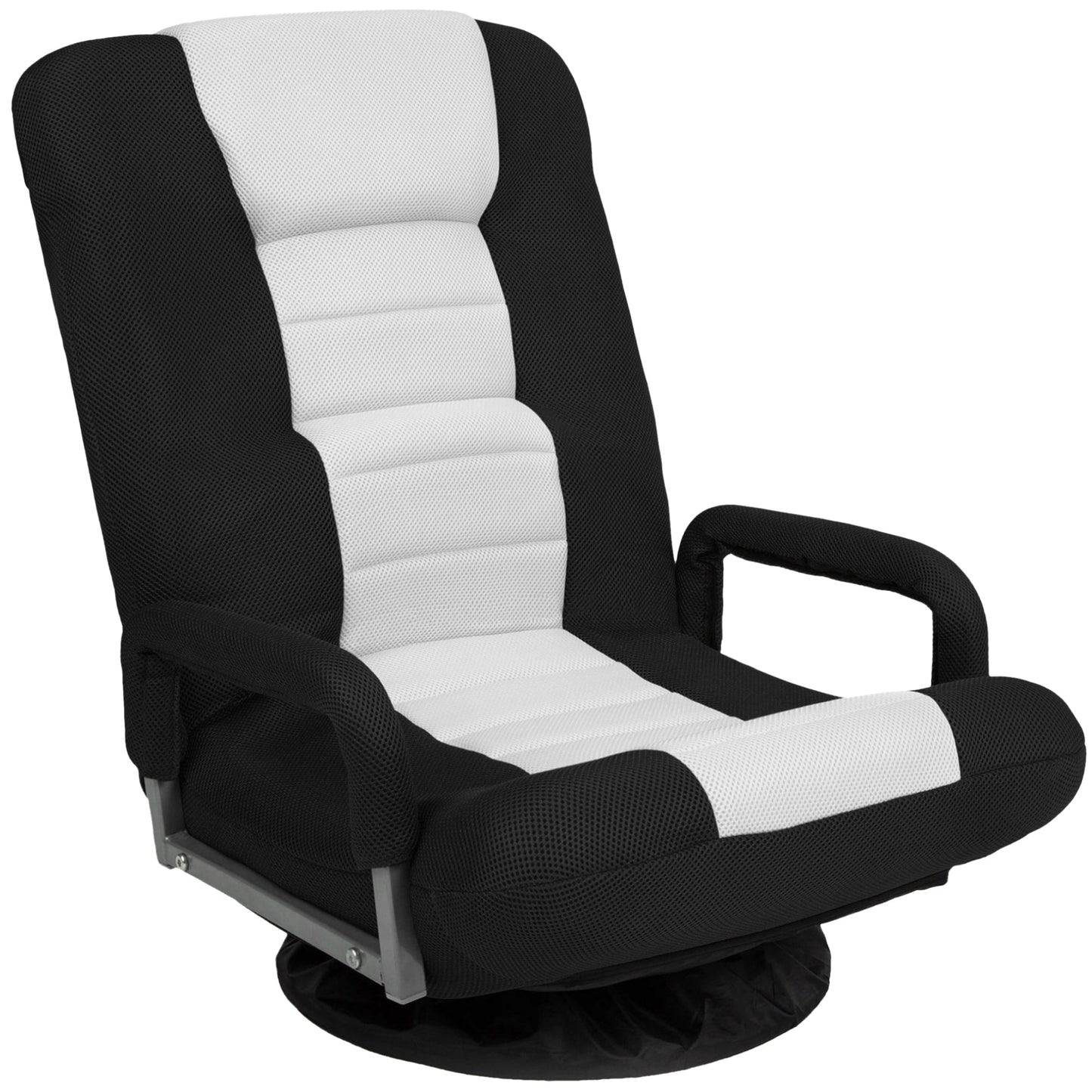 Gaming Floor Chair w/ 360-Degree Swivel, Armrest, Adjustable Backrest