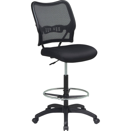 SPACE Seating Deluxe AirGrid? Back Drafting Chair with Mesh Seat and Adjustable Footring and Nylon Base