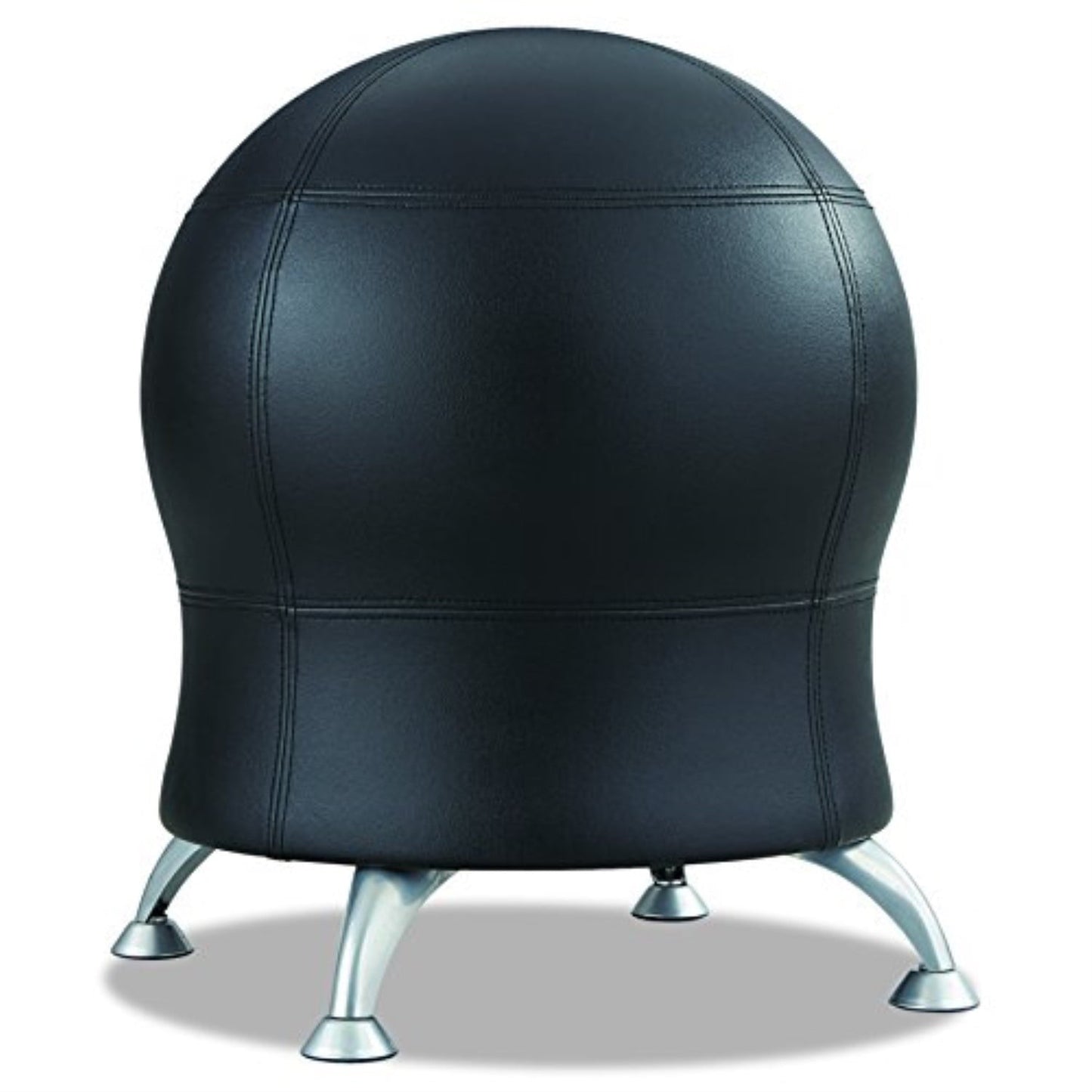 Safco Products Zenergy Ball Chair 4751BV, Black Vinyl, Low Profile, Easy-to-Clean, Steel Legs