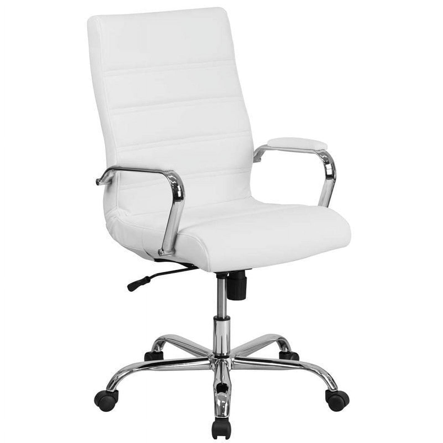 Scranton & Co High Back Leather Swivel Office Chair in White