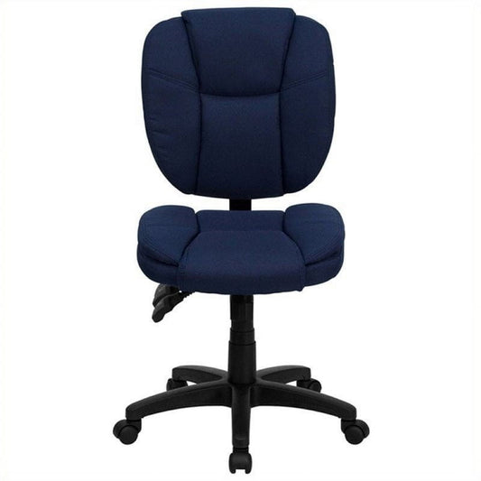 Scranton & Co Mid-Back Ergonomic Task Office Chair in Navy Blue