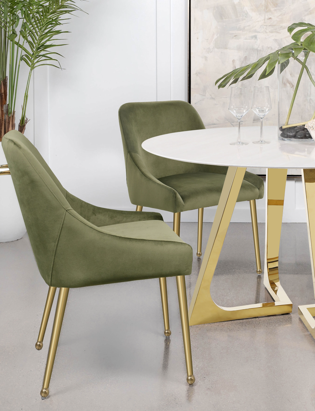 Mayette Parsons Wingback Dining Side Chairs Ivory